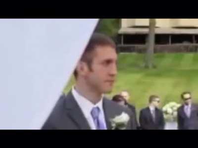 Reverend makes the wedding about himself.