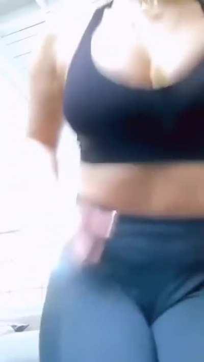 Bebe Rexha revealing deep soft cleavage for us