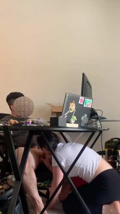 Pleasing my man while he’s on a work call♥️