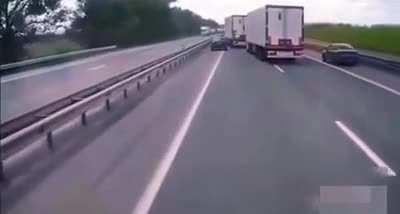 to brake check a semi