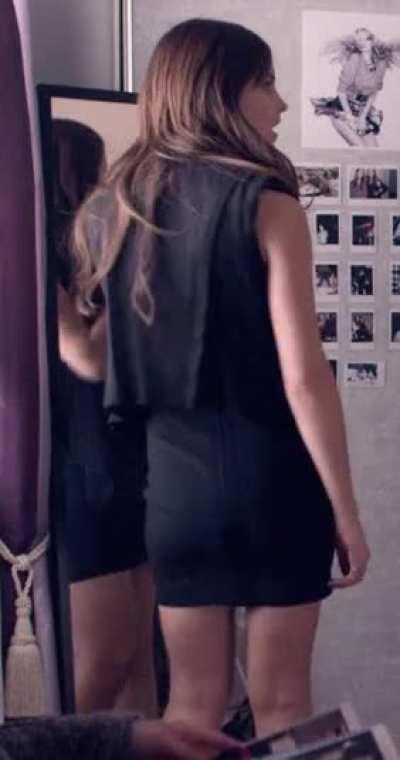 Emma Watson's bum in a little black dress