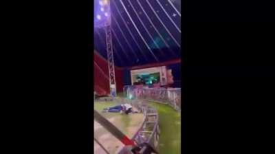 When a circus cannon doesn't quite work....