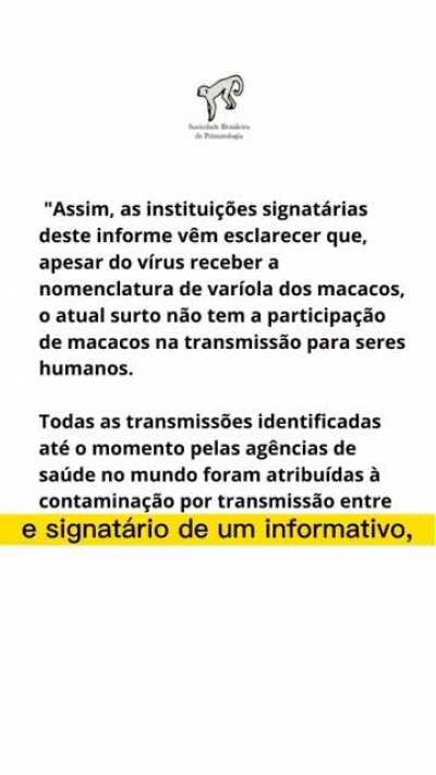 Os macacos não transmitem a nova varíola. A informação sobre os primatas serem os transmissores da doença está circulando, causando atos violentos contra os animais em seu hábitat.