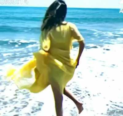 Having fun on the beach