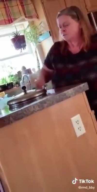 She is mad at telemarketers.