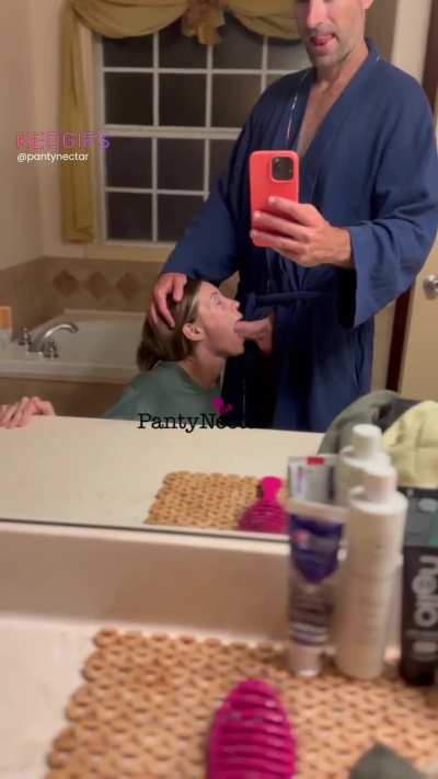 On my knees and ready to please