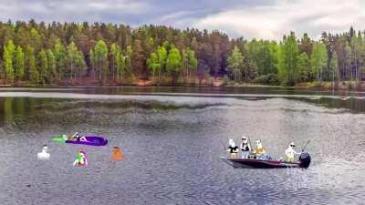 Бумеры на рыбалке