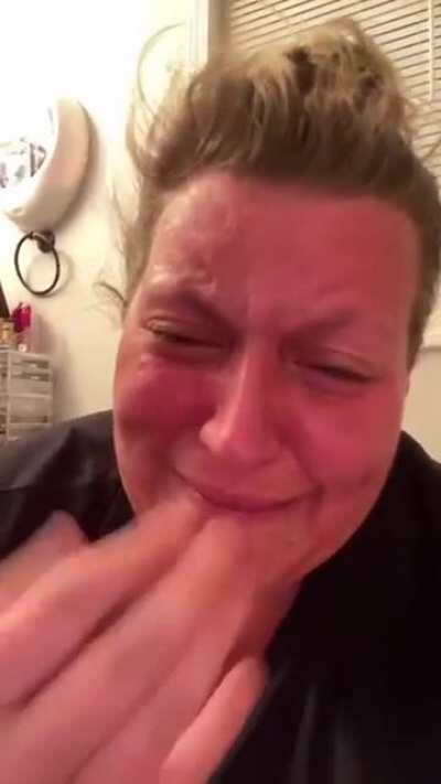 Lady having a mental breakdown following the inauguration