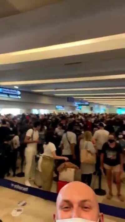 Aeropuerto de Cancún en época de pandemia