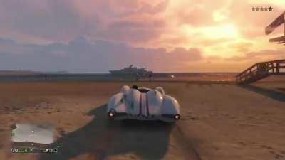 A beautiful evening to drive to the Yacht