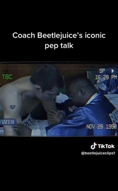 Bobby Rooney receives one of the most inspirational pre fight speeches of all time.