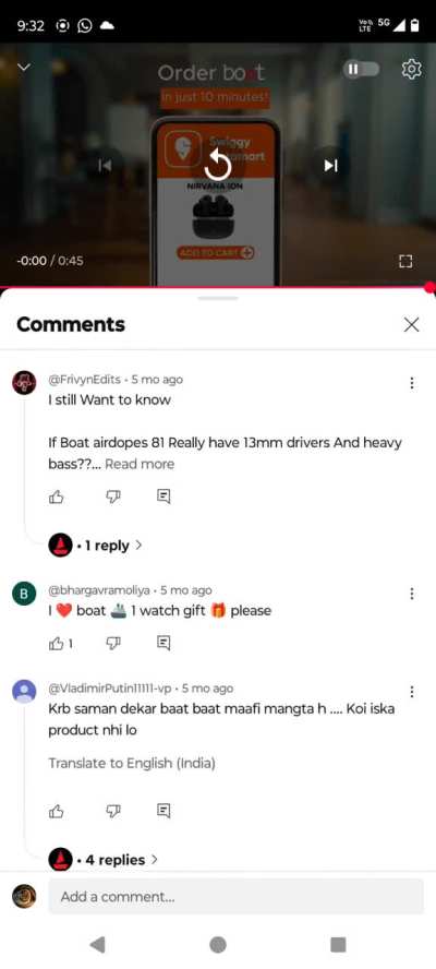 Guys, We Are Not The Only Ones Who Think bOAt Sinks, Mr. Chinaman Chaman Aap Toh Bolte Hain You Are Better Than Seb But Yahaan Toh Kahaani Kuch Aur Hai :)