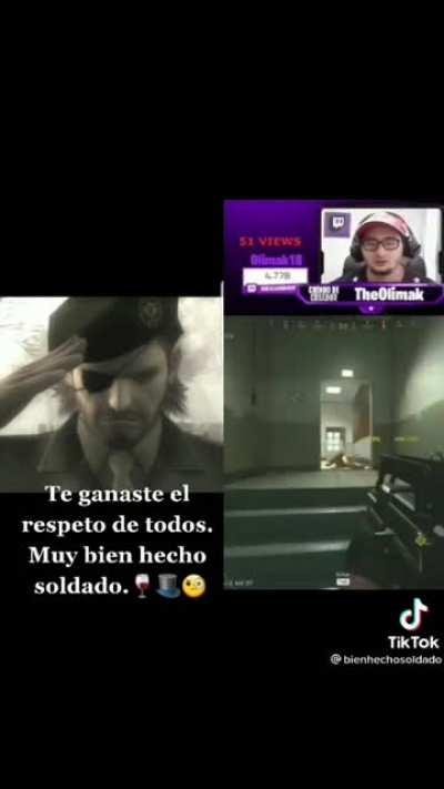 Se ganó mis respetos soldado