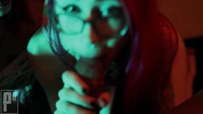 Two dick hungry bunnies worship a thick black cock