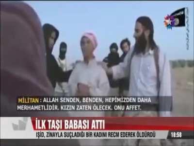 RECM edilen kadına ilk taşı babası attı!