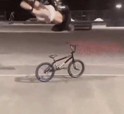 To pull off a crazy bike trick