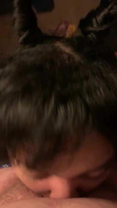 Ayaka Death sucks off Steven Death like the good girl she is (sound)