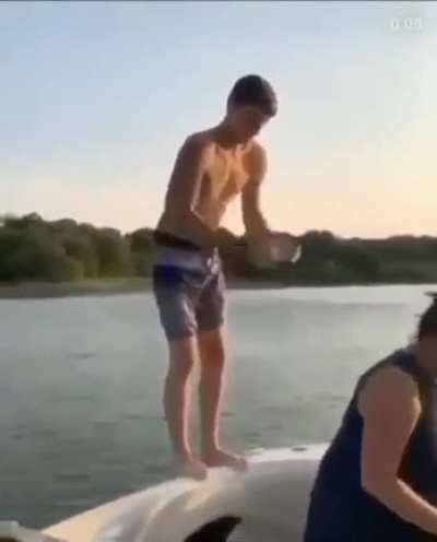 WCGW trying to backflip off a boat