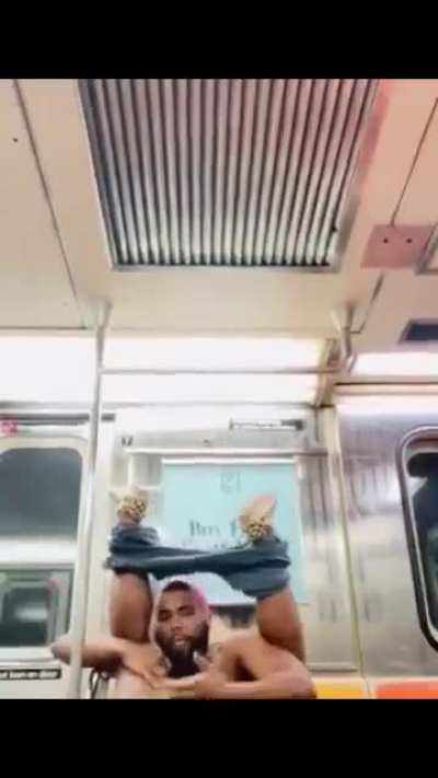 Man hides from zombies in a subway station
