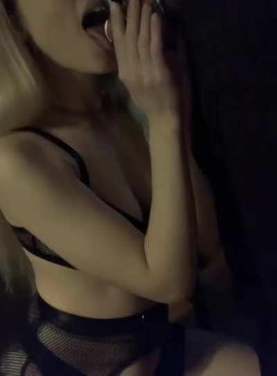 Licking you until you can’t take it…you’re so lucky baby!