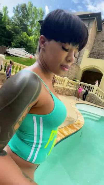 Nice star tattoos on bottom of booty cheeks