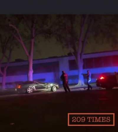 Unaware driver stops high speed chase in modesto , californina