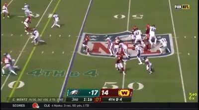 [Highlight] The Washington Football Team sacks Carson Wentz 8 times in Week 1