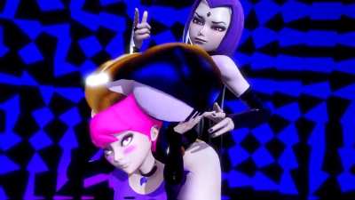 Raven Breast Expansion With Cartoon Sound Effects