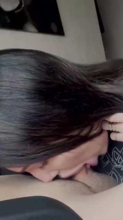 She wont leave his balls alone