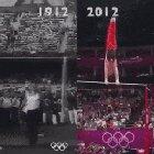 The difference between a present day Olympic gymnastics routine and one a hundred years ago