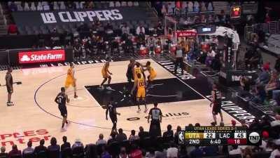 [Highlight] PG13 with the dunk through contact!