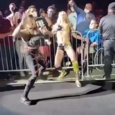 Rhea womanhandles Charlotte