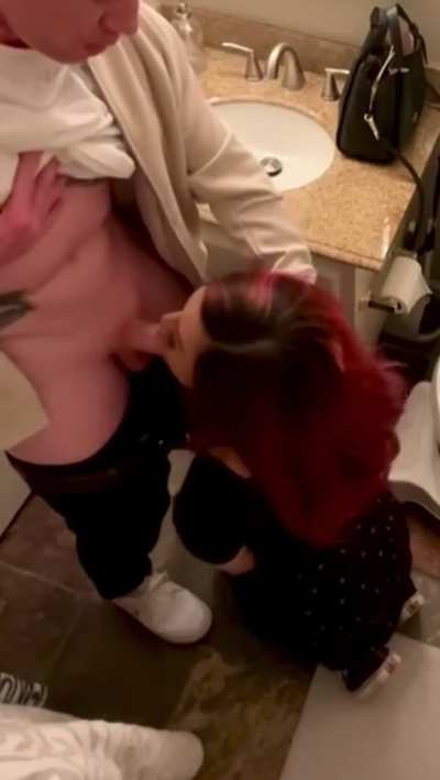 She took the lead and he hung on just for the ride