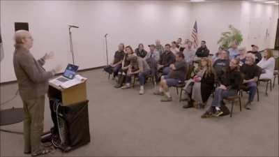 Watch people being massacred repeatedly by an investor interested in their town