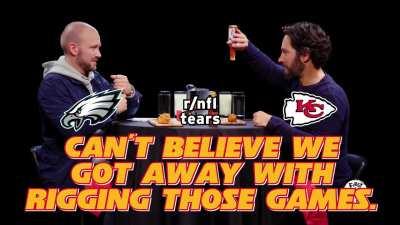 [OC] Chiefs fans and Eagles fans share a moment while r/nfl implodes.