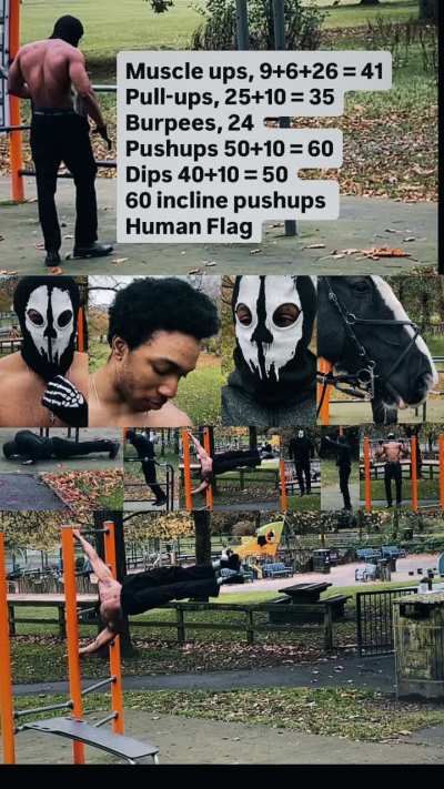 Insane Halloween Calisthenics workout session please go check it out on YouTube at king-vv1jn