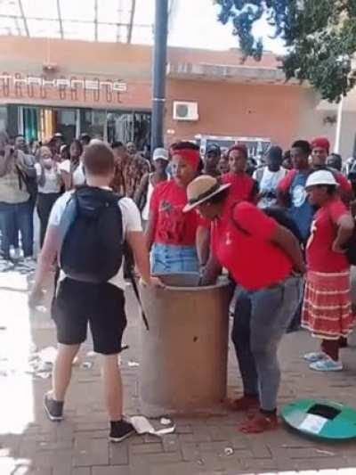 South Africa EFF protesting something.
