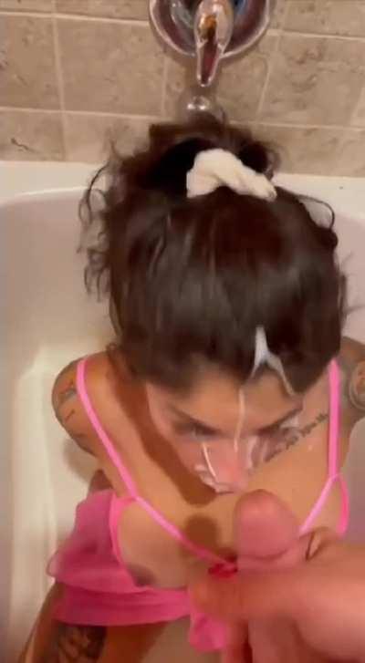 What can I say? She LOVES cum on her face!