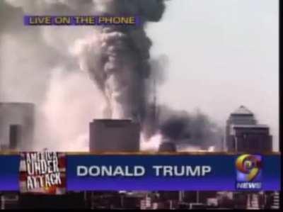 Malignant narcissist Trump's initial reaction to 9/11 was to claim that he now owned the tallest building in downtown Manhattan. (He was lying.)