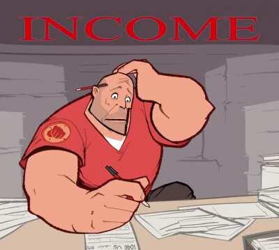 Heavy has run out of income caw caw