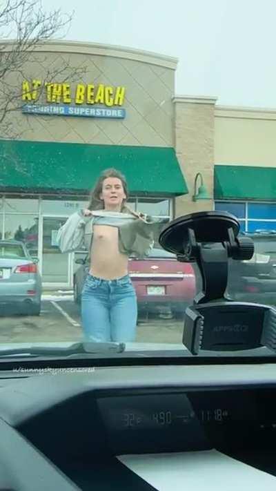 Bouncing through the parking lot [GIF]