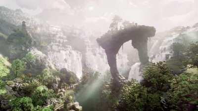 Waterfall City - dreams ps4 (by badrobo82)