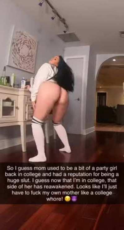 All mother's have a slutty side in them. It's up to us sons to bring it out of them!