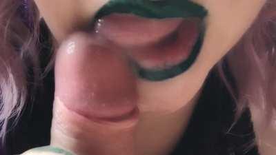 Kept licking until he was done cumming