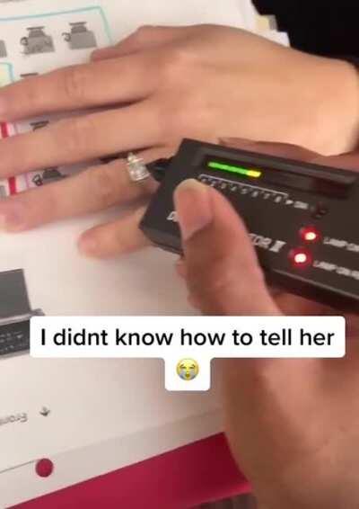 This kid is going around testing out his teacher wedding rings to see if they are real or not..