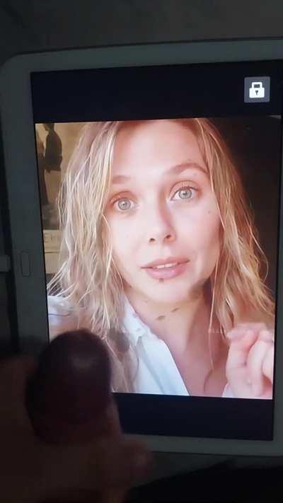 Elizabeth olsen cum tribute, Que rico me hace venirme lizzie