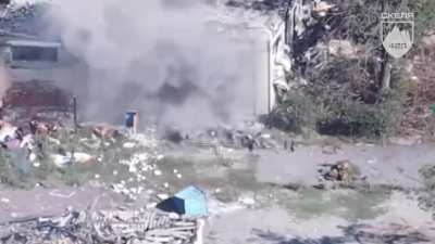 Ukrainian Troops, in coordination with drones, destroy Russian Soldiers in the village of Novotoreske, Donetsk