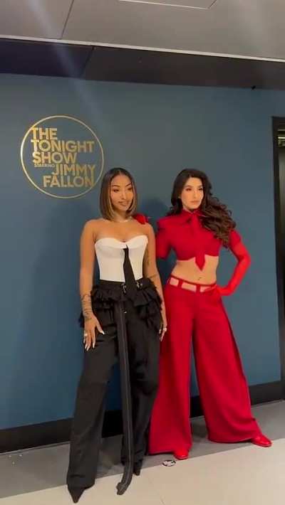 Shenseea and Nora Fatehi at Jimmy Fallon