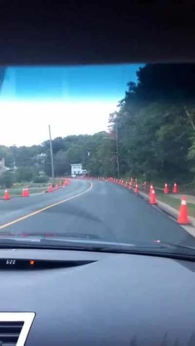 I put down the cones, boss