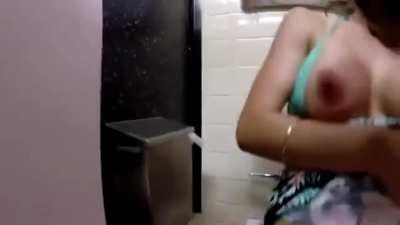 Having a good time in the restroom